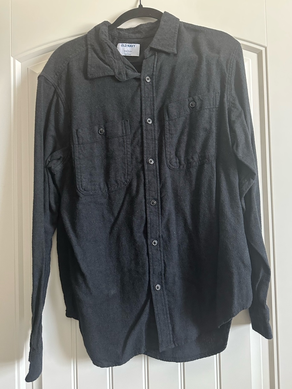 Old Navy Men's Black Button-Down Workshirt